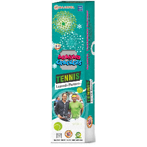 3" Tennis Double Ball (green & silver)